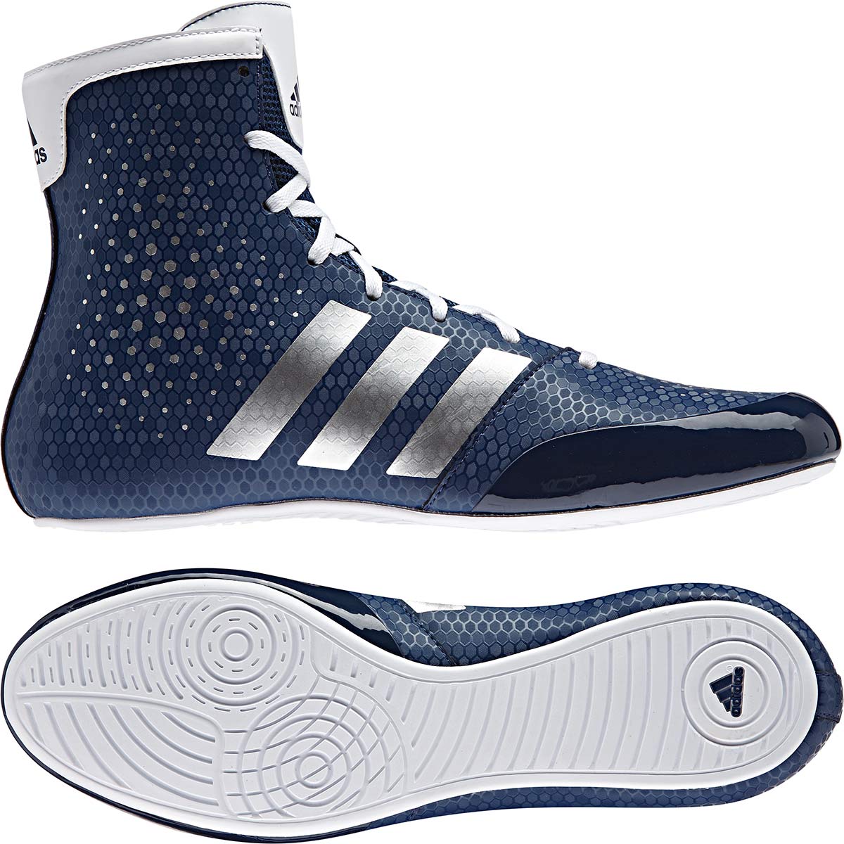 blue adidas boxing boots